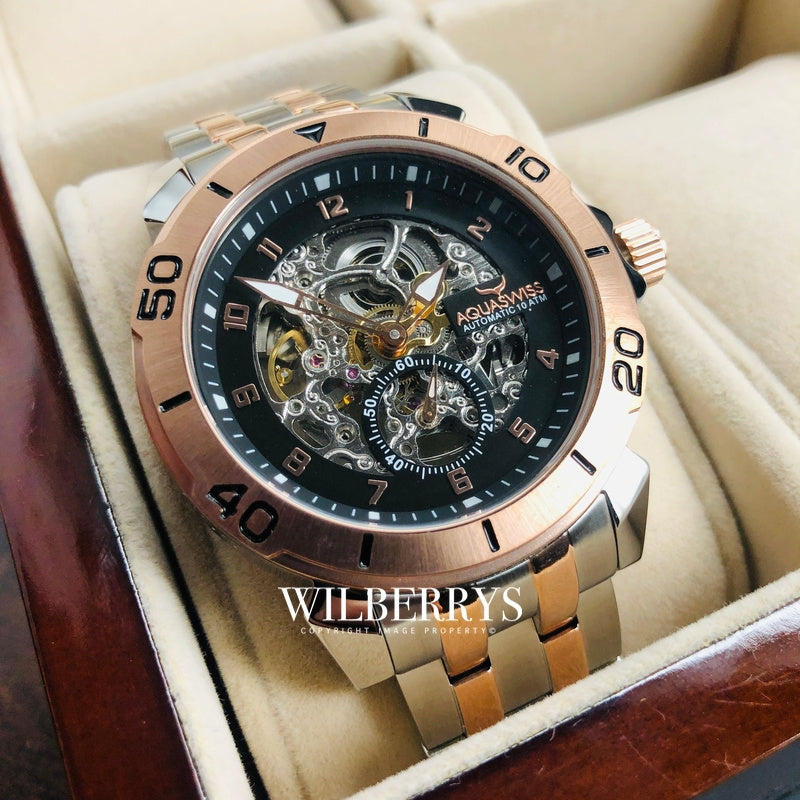 Men's Cog Automatic Watch Rose Gold/Black