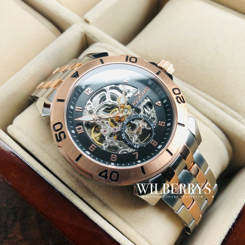 Men's Cog Automatic Watch Rose Gold/Black