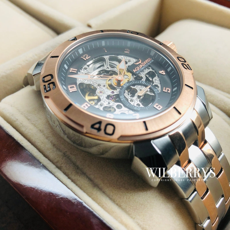 Men's Cog Automatic Watch Rose Gold/Black