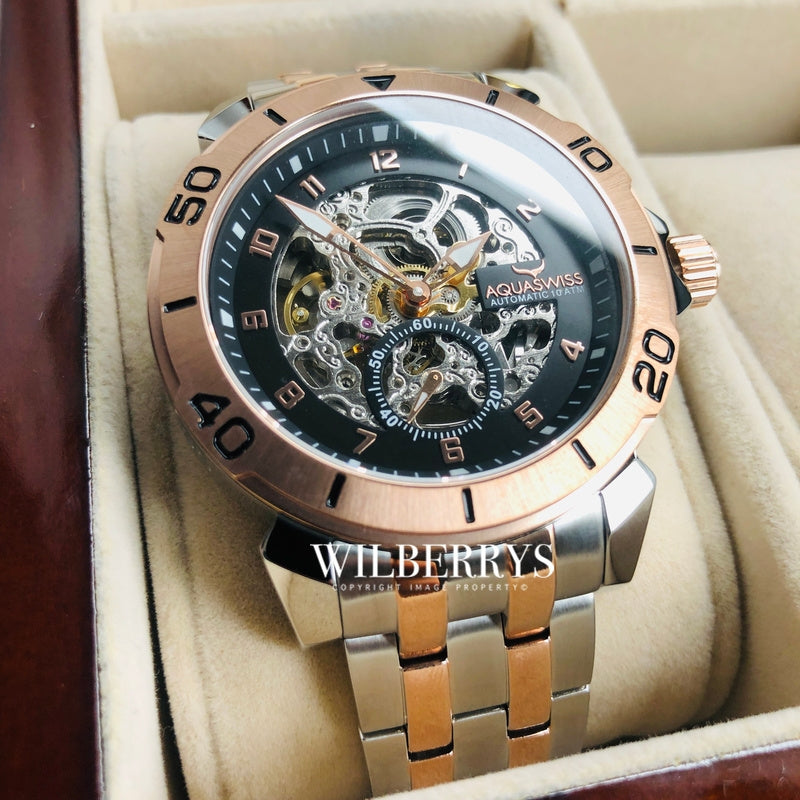 Men's Cog Automatic Watch Rose Gold/Black