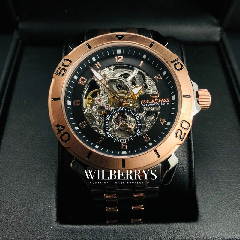 Men's Cog Automatic Watch Rose Gold/Black