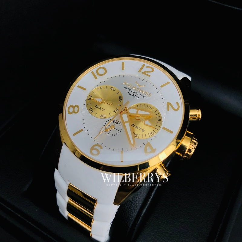 Men's Trax 5H Snow Gold Edition Chronograph Swiss Watch