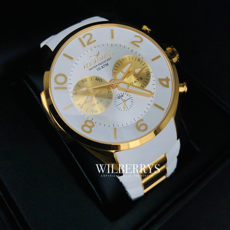 Men's Trax 5H Snow Gold Edition Chronograph Swiss Watch