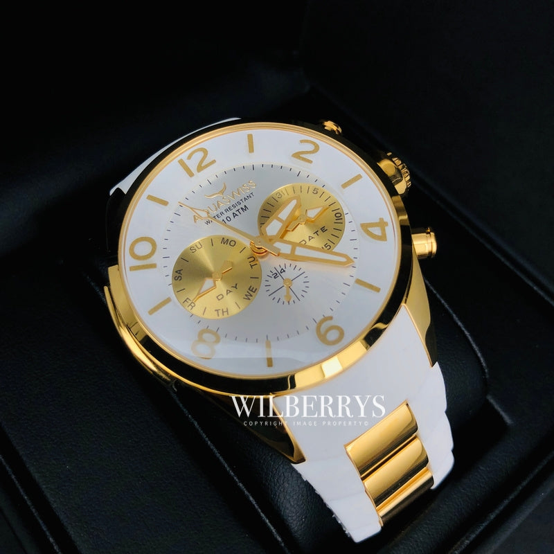 Men's Trax 5H Snow Gold Edition Chronograph Swiss Watch