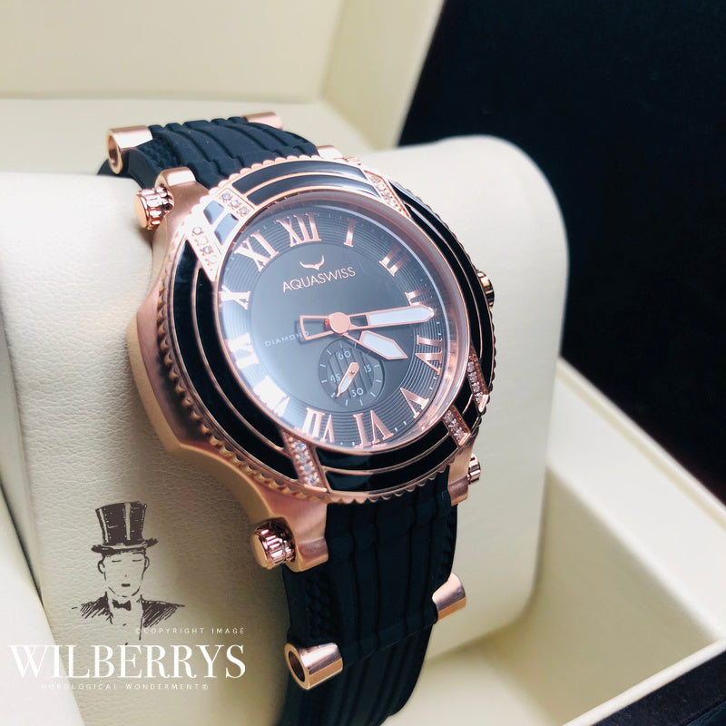 Women's Bolt L Diamond Black/Rose Gold Watch