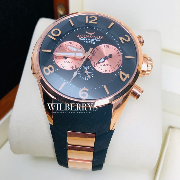 Men's Trax 5H Black/Rose Gold Watch