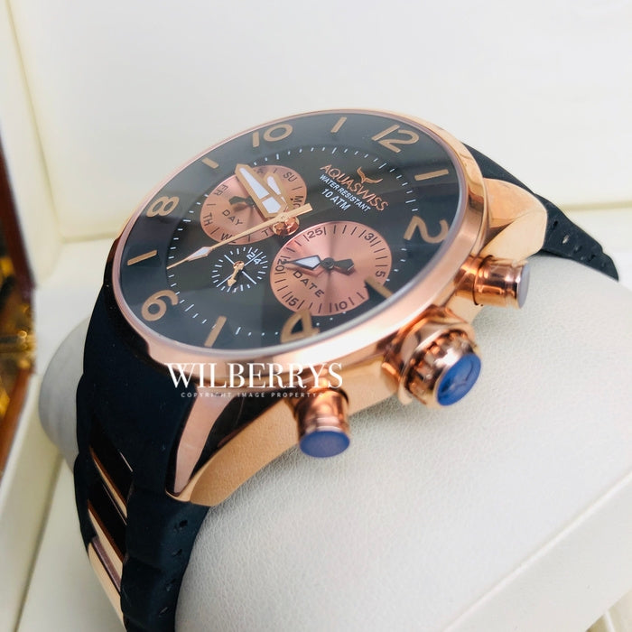 Men's Trax 5H Black/Rose Gold Watch