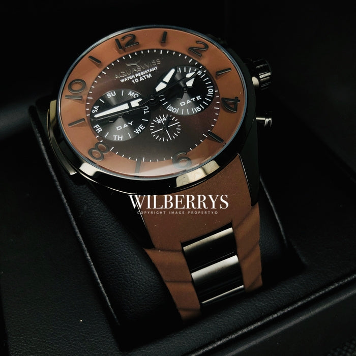 Men's TRAX 5H Brown Moonwalker Edition Swiss Chronograph Watch