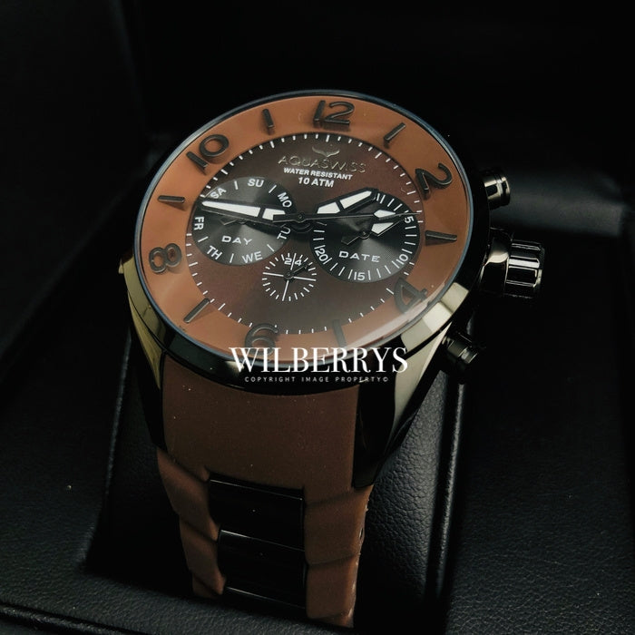 Men's TRAX 5H Brown Moonwalker Edition Swiss Chronograph Watch