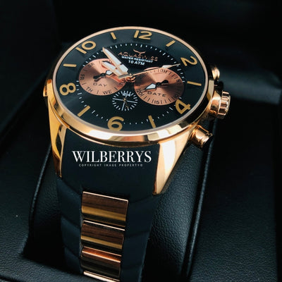 Men's Trax 5H Black/Rose Gold Watch