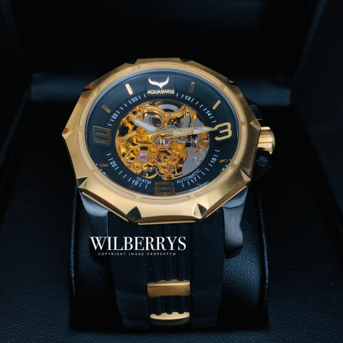 Men's Vessel Automatic 18k Gold Plated Watch