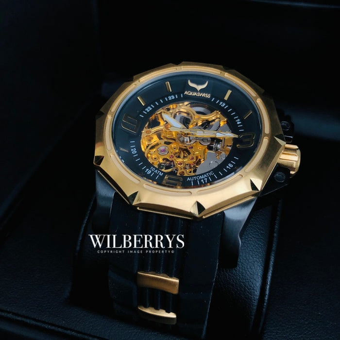 Men's Vessel Automatic 18k Gold Plated Watch