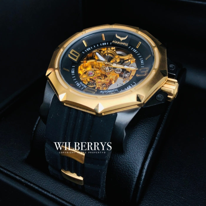 Men's Vessel Automatic 18k Gold Plated Watch