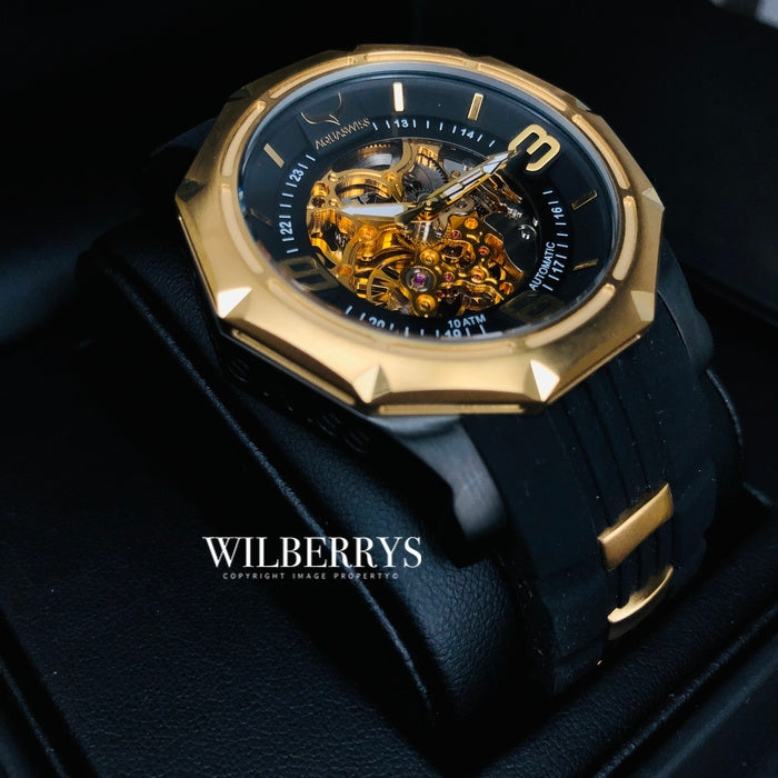 Men's Vessel Automatic 18k Gold Plated Watch