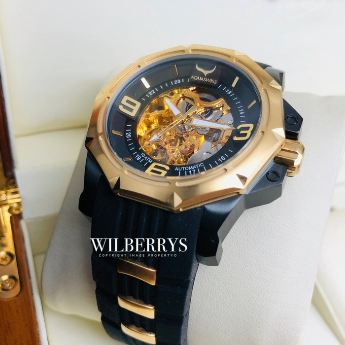 Men's Vessel Automatic 18k Gold Plated Watch