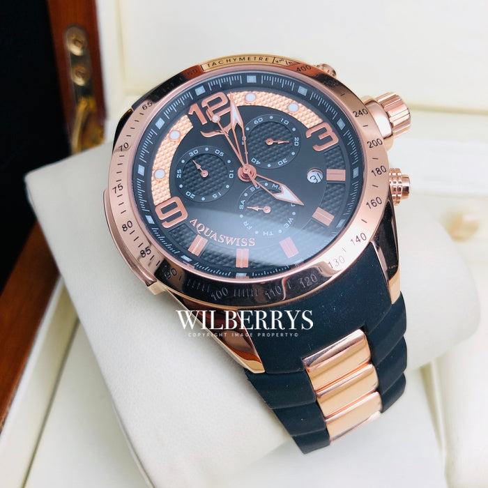 Men's TRAX 6H El Dorado Rose Gold/Black Swiss Chronograph Watch