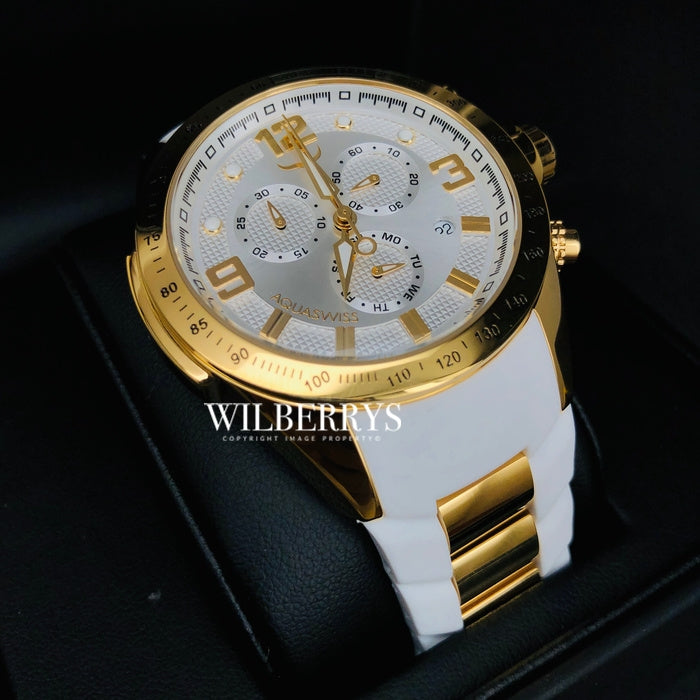 Men's TRAX 6H Snow Gold pl. Chronograph Watch