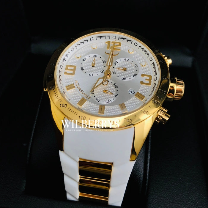 Men's TRAX 6H Snow Gold pl. Chronograph Watch