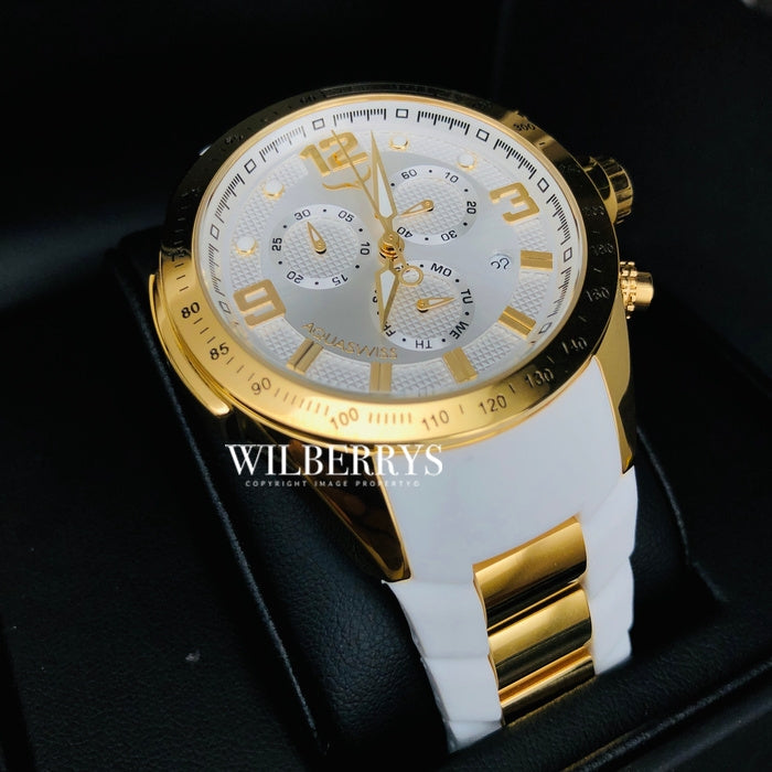 Men's TRAX 6H Snow Gold pl. Chronograph Watch