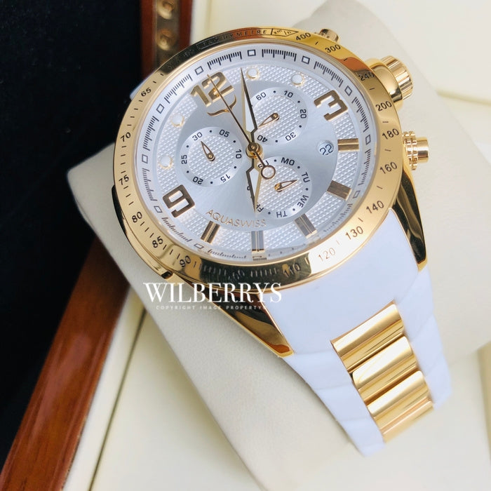 Men's TRAX 6H Snow Gold pl. Chronograph Watch