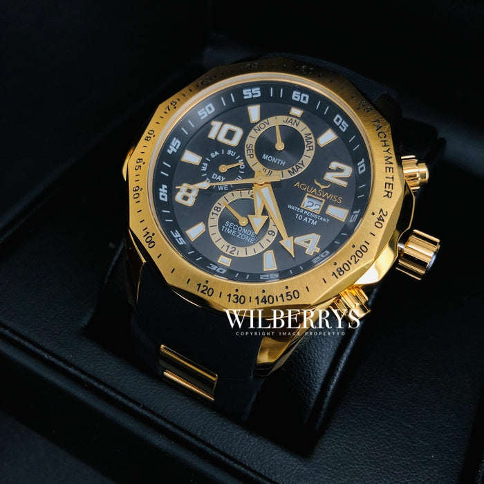 Men's Trax II Gold Chronograph Watch