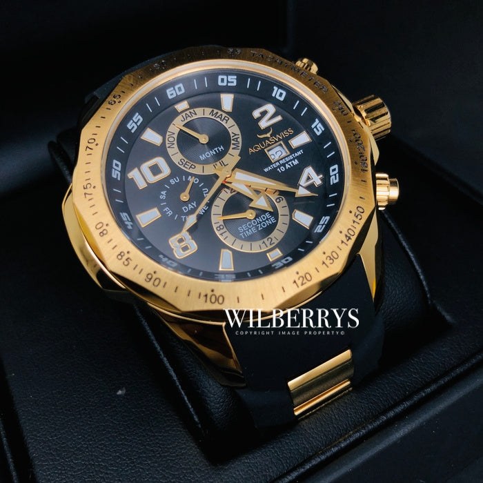 Men's Trax II Gold Chronograph Watch