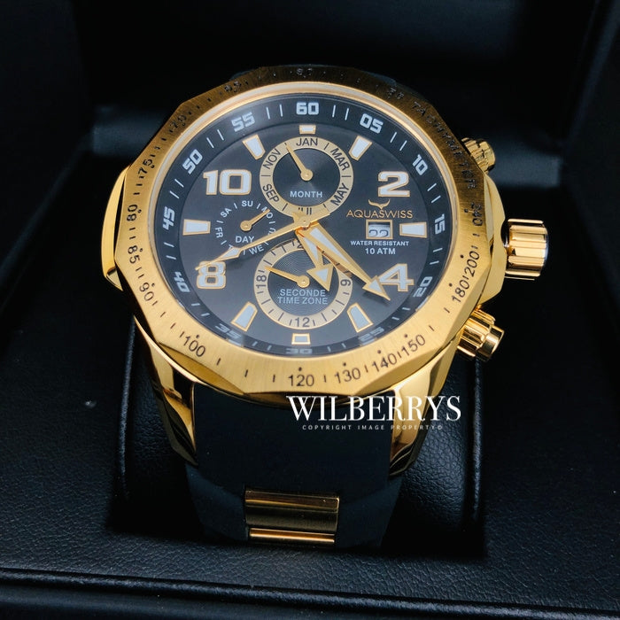 Men's Trax II Gold Chronograph Watch