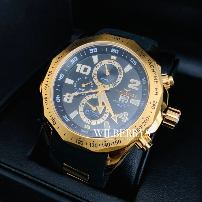 Men's Trax II Gold Chronograph Watch