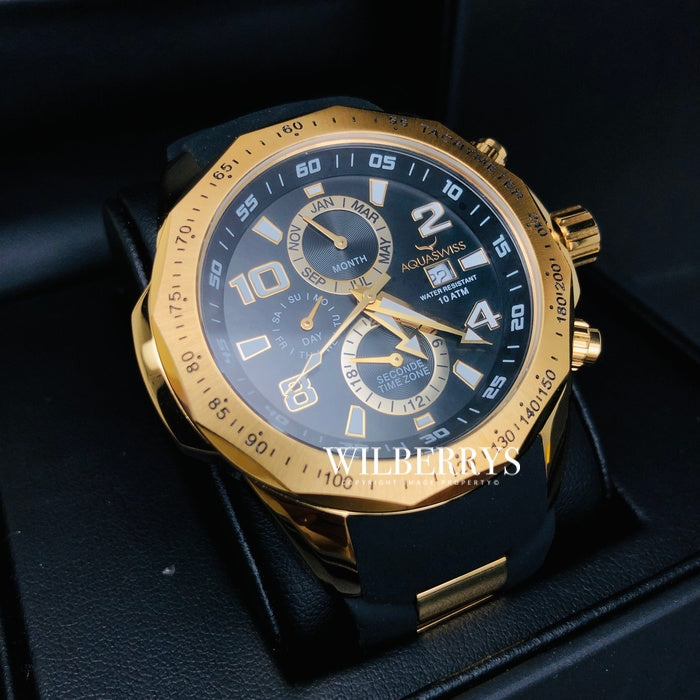 Men's Trax II Gold Chronograph Watch