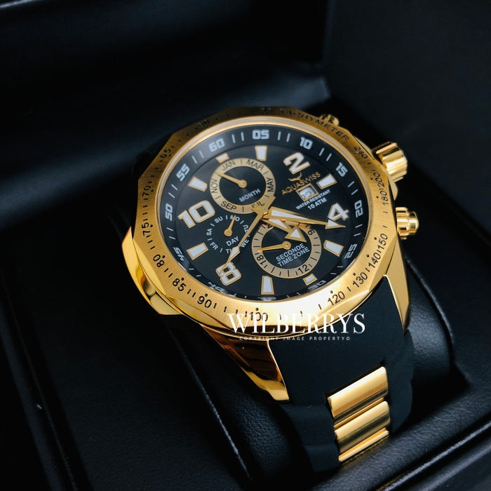 Men's Trax II Gold Chronograph Watch