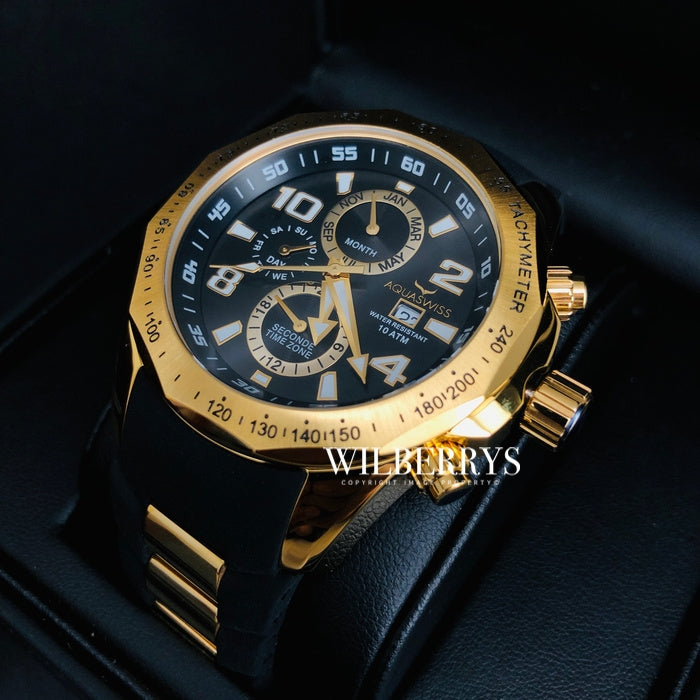 Men's Trax II Gold Chronograph Watch