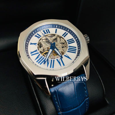 Men's Legend Automatic Blue Leather Watch