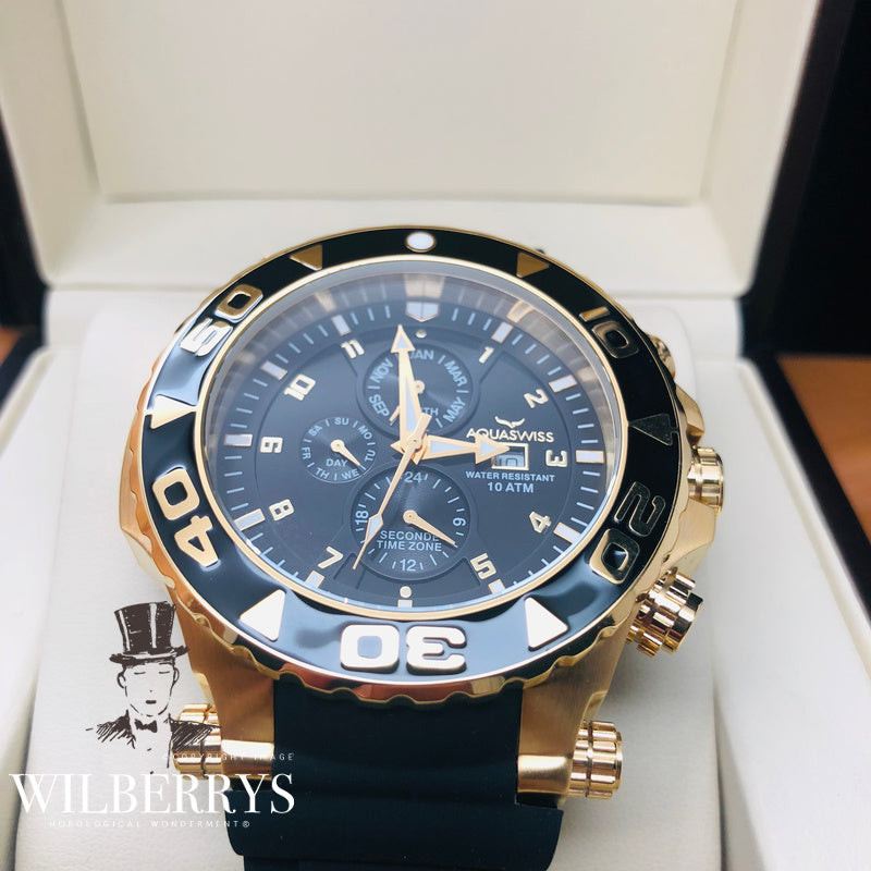 Men's Sail Gold Plated 18k Chronograph Watch