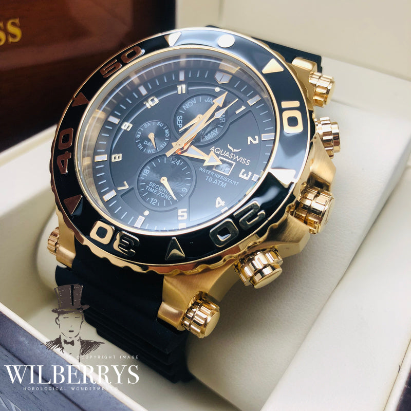 Men's Sail Gold Plated 18k Chronograph Watch