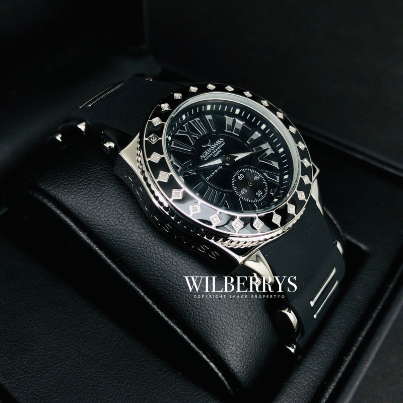 Women's Swissport L 24 Diamond Watch Black Watch