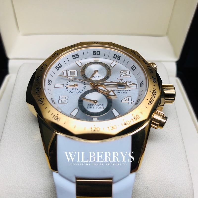 Men's Trax II Snow Gold Plated Chronograph Watch