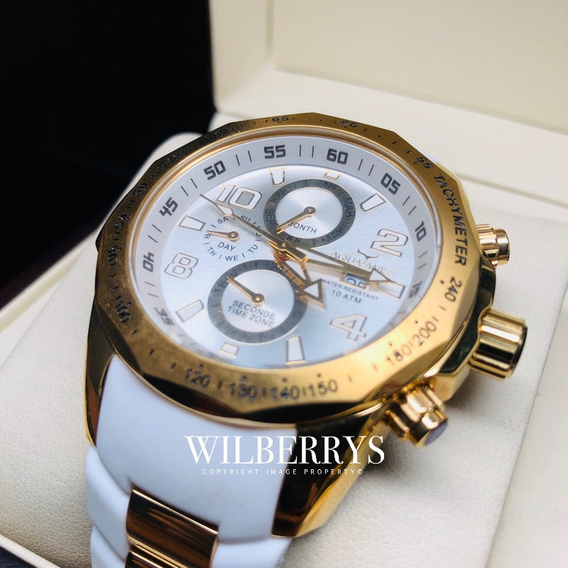 Men's Trax II Snow Gold Plated Chronograph Watch