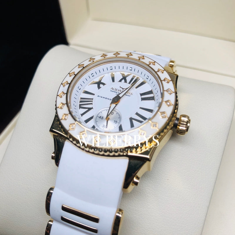 Women's Swissport L 24 Diamond Snow Plated 18k Watch