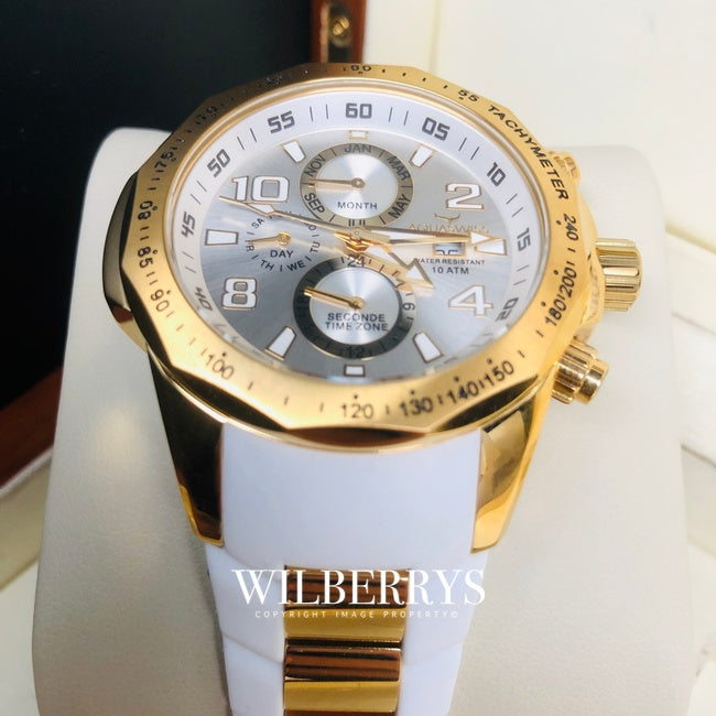 Men's Trax II Snow Gold Plated Chronograph Watch