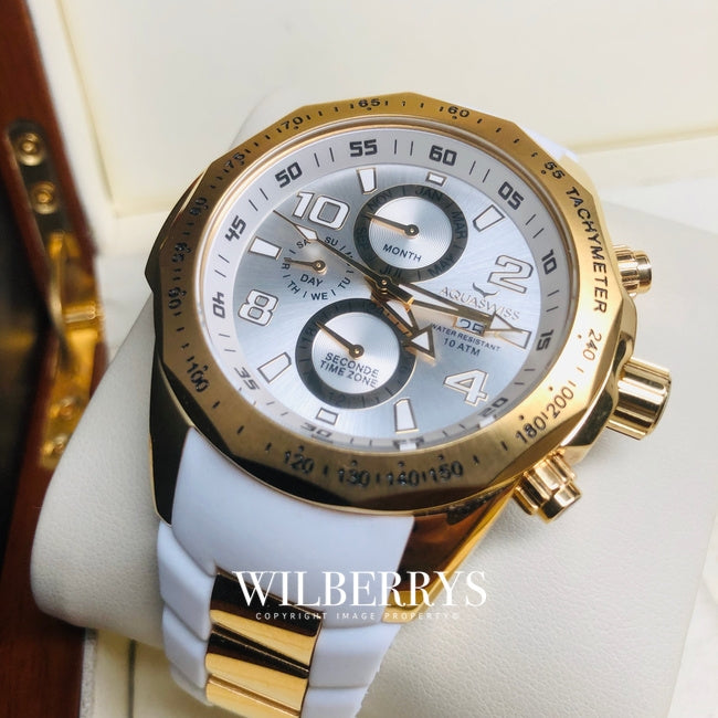 Men's Trax II Snow Gold Plated Chronograph Watch