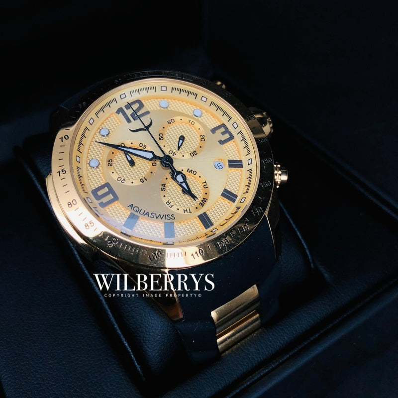 Men's TRAX 6H Gold Dial Chronograph Watch