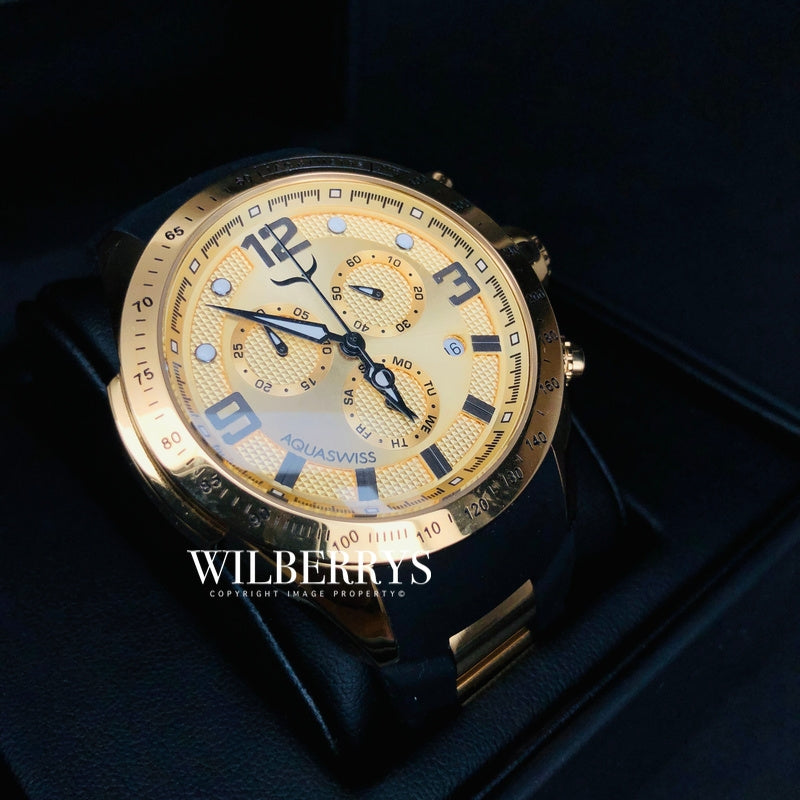 Men's TRAX 6H Gold Dial Chronograph Watch