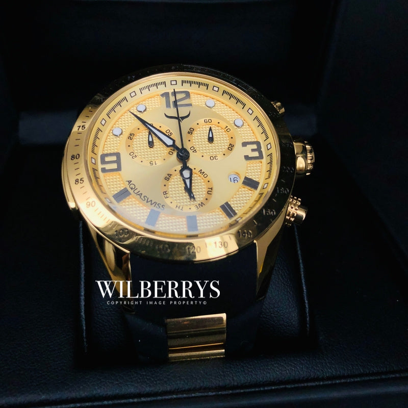 Men's TRAX 6H Gold Dial Chronograph Watch