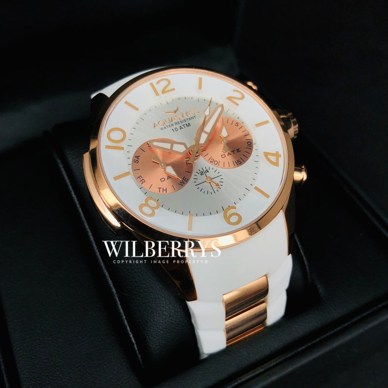 Men's Trax 5H Snow/Rose Gold Chronograph Watch