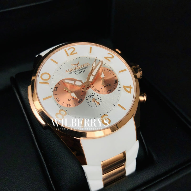 Men's Trax 5H Snow/Rose Gold Chronograph Watch