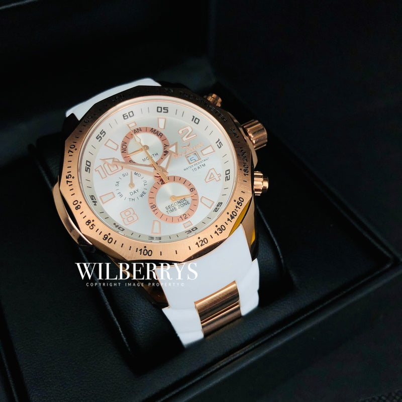 Men's Trax II Snow Rose Gold Plated Chronograph Watch