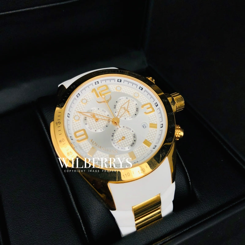 Men's TRAX 6H Snow Gold pl. Chronograph Watch