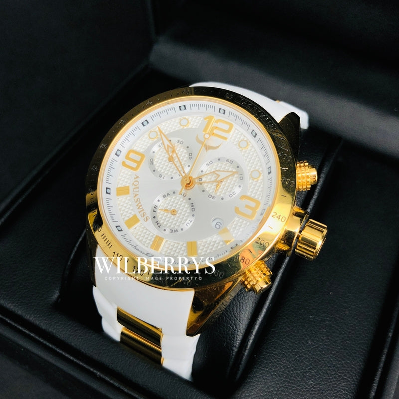 Men's TRAX 6H Snow Gold pl. Chronograph Watch