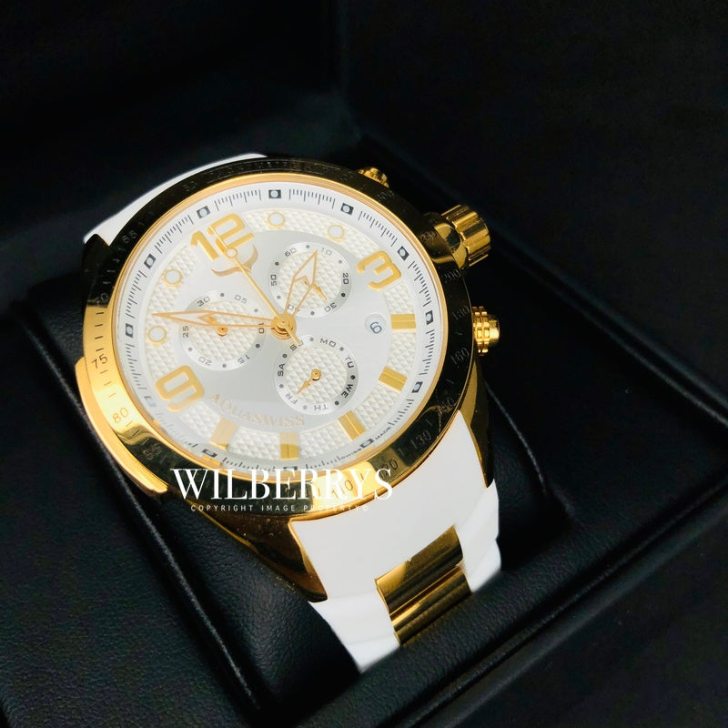 Men's TRAX 6H Snow Gold pl. Chronograph Watch