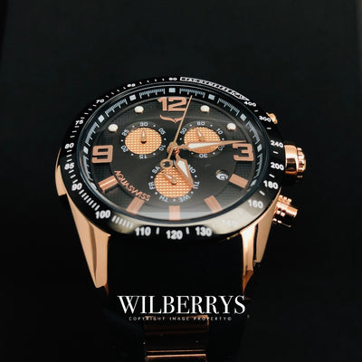 Men's TRAX 6H Dark Knight Rose Gold Chronograph Watch